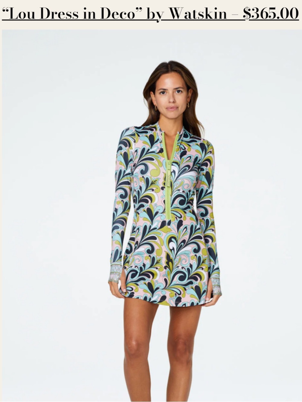 Free People Watskin UPF 50+ NWT Athletic Dress Lime, Pink Paisley size Small